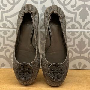 Tory Burch Minnie Reva leather distressed Flats